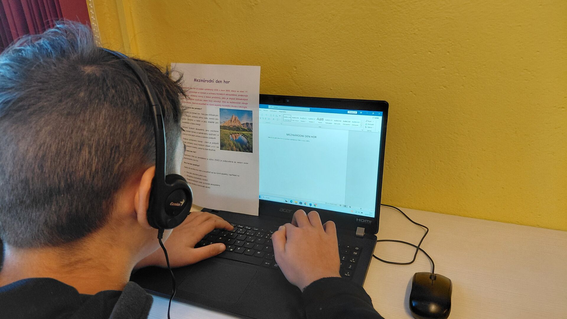 Mezinárodní den hor na počítači